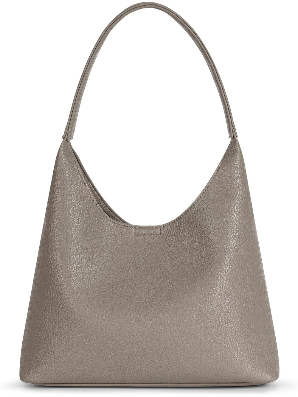 〽️ Women's Stone Gray Vegan Leather Hobo Small Purse Imported Shoulder Bag